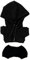 niannyyhouse 20 cm große Plüschpuppenkleidung, elastische, solide Sportbekleidung, Anzüge, Kapuzenpullover, Hose, weiches Plüschtier, Verkleidungszubehör (schwarz, 20 cm)