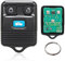 3 Tasten 433Mhz Autoschlüssel Fernbedienung für Ford Transit MK6 2000-2006