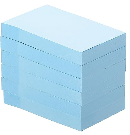 PATIKIL Haftnotizen 6 Blöcke x 100 Blatt, Sticky Notes 76 x 51mm Selbstklebende Haftnotizen Klebezettel Notizzettel Quadrat Form Memo Post für Hause Büro Wirtschaft, Blau