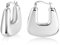 ALEXCRAFT Chunky Creolen Eckige Ohrringe Silber 925 Damen Geschenk für Frauen Freundin Mama Mädchen