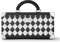 Vee Jewellery Box,Personalized Jewellery Case with 3 Levels,Vintage Checkerboard Pattern Jewelry Organiser,Flexible Jewelry Tray,Jewelry Storage with Mirror,Ample Storage Space,Gift Idea