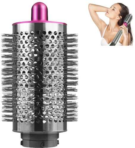 Große runde Volumenbürste für Dyson Airwrap, großer runder Bürstenaufsatz, kompatibel mit Airwrap HS01/HS05, für alle Haartypen (Rose)
