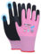 HPHST 3 Paar Latex Beschichtete Frauen Gartenhandschuhe, mit optimaler Griffigkeit & feinem Tastgefühl umweltfreundliche Schutzhandschuhe für Haus- Gartenarbeit (Rosa, XS (Gr 6, 3 Paar))