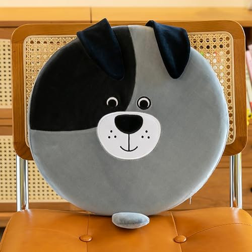 champracer Runde Stuhlkissen Kinder,Cartoon Rundes Kissen, Stuhlkissen Dickes Stuhlkissen ,40cm Memory Foam Sitzkissen Stuhl Sitzpolster mit Abnehmbarer Bezug, Cartoon Tier Sitzauflage (Giraffe)
