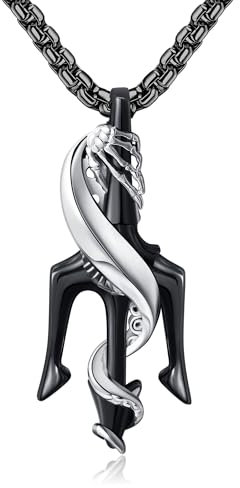 Dreizack Kette 925er Sterling Silber Gotischer Poseidon Dreizack Oktopus Anhänger Halskette Antikes Griechenland Amulett Schmuck Geschenk Männer Vater Ehemann Damen Mädchen Frauen Dreizack Liebhaber