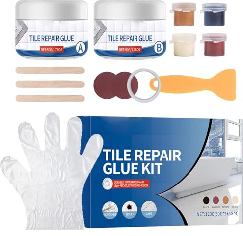12 Quartz Chip Repair Kit, Porcelain Sink Repair Kit White, Tub And Tile Repair Kit, Cracked Tile Filler, Bathtub Granite Repair Kit, Ceramic Tile Filler For Toilet Wall Dents Holes