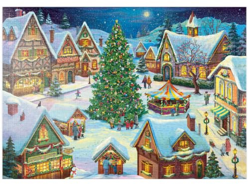 MyPuzzle Weihnachtszauber im Dorf - Premium 1000 Teile Puzzle - MyPuzzle Sonderkollektion von Puzzle Galaxy
