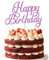RIBBOOO 1-Pack Lila Happy Birthday Tortendeko Cake Topper Geburtstag Kuchen Dekoration für Geburtstagsparty Papier-Kuchenaufsatz Jungen Mädchen Frauen und Männer