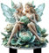 Topfpflanzendeko, Feengarten Figur | Flache Fee für Blumentopf | Blumentopf Deko | Figur Zwerg Gartenzubehör