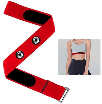Wjelet Herzfrequenzmesser Brustgurt Ersatz - Einstellbar Kompatibel mit Garmin, Myzone MZ-1, Polar H10, H9, H7, Wahoo, CooSpo
