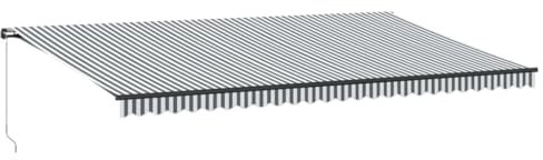 vidaXL Markise Manuell mit LEDs Anthrazit & Weiß 600x300 cm