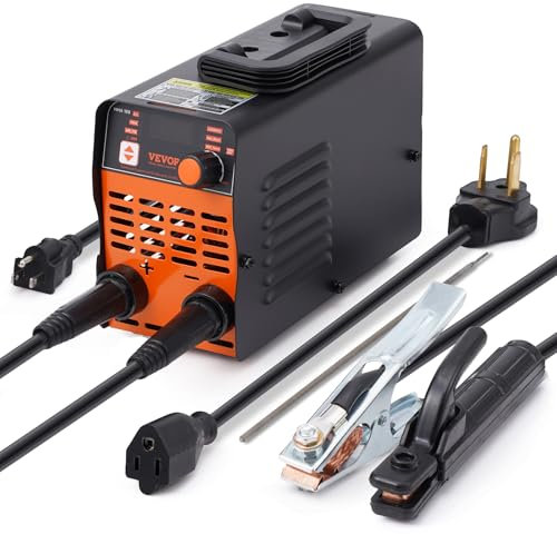 VEVOR Saldatrice ad Elettrodo 220V, Saldatrice TIG ARC/Lift 120A con Ampio Display a LED, Saldatrice ad Elettrodo Portatile con Hot Start Arc Force Anti-Stick VRD, Saldatrice ad Arco MMA, Saldatura