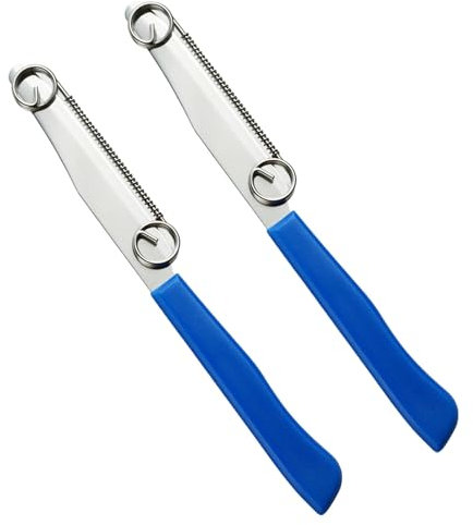 Xiciki 2Pcs Couteau à Trancher Rapide, Éplucheur de Légumes Fruits Multifonctionnel, Couteau Éplucheur en Acier Inoxydable avec Ressort Amovible pour Tomates et Pommes de Terre, Outil