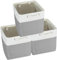 Trintion Foldable Storage Box Shelf Baskets with Handles Fabric Storage Baskets for Shelves Wardrobes and Closets Durable and Lightweight Home Organizer (Grey 30x30x30cm, 3)