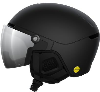 POC Obex Visor Cascos de esquí, Adultos Unisex, Uranium Black Matt/Clarity Universal/Partly Sunny/Silver, XL-XXL (59-62cm)