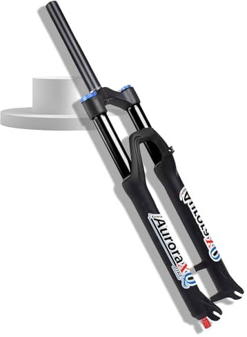 LYYCX AuroraXQ 26/27,5/29 Zoll Fahrrad Vordergabel 160mm Federweg MTB Gabel, Gerade/konisch 1-1/8 Rebound Anpassen QR 9mm Mountainbike Federgabel(Straight Manual Lock,29 Zoll)