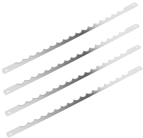 DOITOOL 4 Stück Metall Brotklinge Brotbackmaschine Aufschnittmaschinen Brotmesser Sauerteigschneider Gezacktes Brot Toastbrotschneidemaschine Brotmaschine Bäcker Aufschnitt