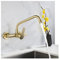 Gebürstete Gold Küchenhahn Wasserhahn Swivel Pot Füller Tap Wand montiert Warm- und Kaltwaschbecken Tap Rotate Sput Edelstahl,Korrosionsbeständig(Style 2)