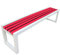 Pounjsd Gartenbank Holz Wetterfest | holzbank ohne lehne | sitzbank 100cm | gartenmöbel | 2 sitzer gartenbank | Massivholzbank für Terrasse Park Rasen Hof (100×40×45cm-Rot+White)