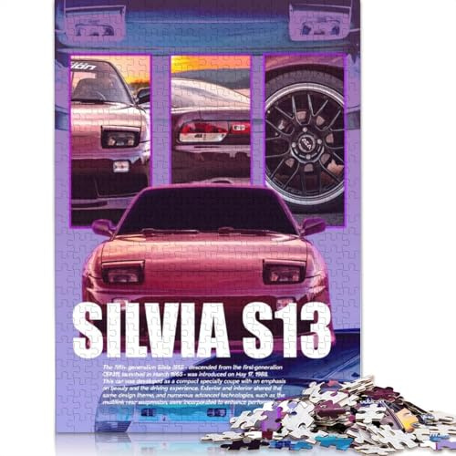 Silvia S13 JDM Car Puzzle 1000-teilige Schwer Puzzle Spielzeug Pädagogisches Spiel Impossible Herausforderungsspielzeug Für Erwachsene Kinder 1000pcs (38x26cm)