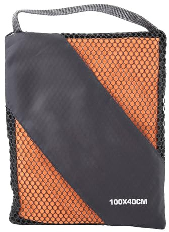 Kaisudiap Schnelles trockenes Handtuch zum Schwimmen, für die Fitness, für Erwachsene, 99 * 39 cm, Mikrofaser, ultra saugfähig, leicht, schnelles Trocknen, tragbar, zum Tauchen, für (Orange)