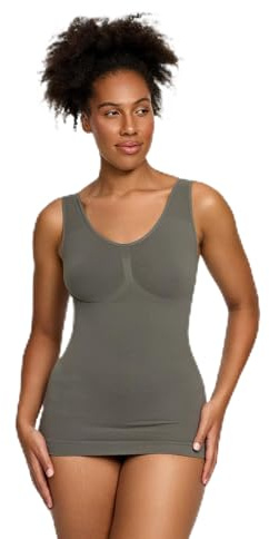 CFab Shaping Unterhemd Damen Bauchweg Top mit Bauchkontrolle | breite Träger tiefer Rundhalsausschnitt und weicher Stretch für glatte Linien unter Kleidung