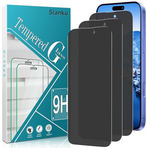 Slanku 3 Pack Matte Privacy Screen Protector for iPhone 16