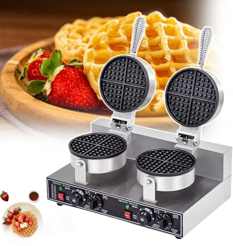 forestalk Electric Waffle Cone Maker Machine - Nonstick Surface, Stainless Steel Body for Ice Cream Cones and Egg Rolls, Ideal for Home and Commercial Use
