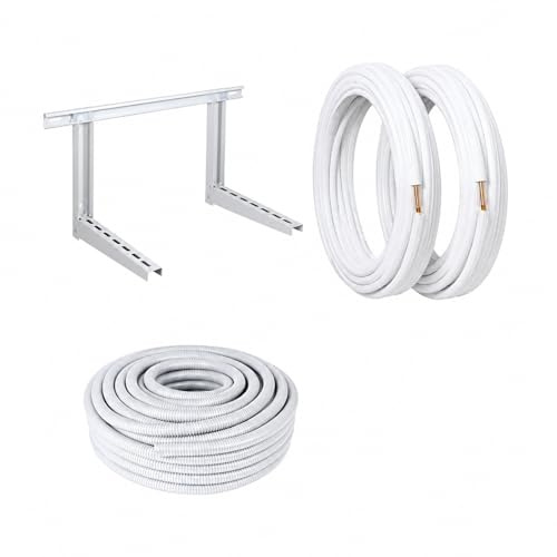 Kit installazione climatizzatore condizionatore 5 metri tubo rame 1/4 e 1/2 staffa tubo scarico condensa