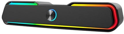 RED5 Zeta Portable Gaming Wireless Bluetooth Multicolour Changing LED Soundbar | 10 Watt USB-C Rechargeable Battery Powered Speaker