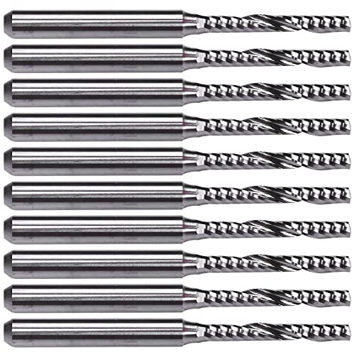 Tumintu 10X 2Mm X 15Mm Hart Metall Einzel Flöte Spiral Stirn Fräser Cnc Fräser Bit