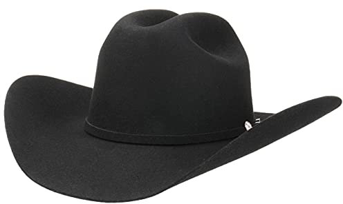 Stetson The Valley 4X Haarfilzhut - Westernhut - Klassischer Cowboyhut - Filzhutüte für Herren mit Ledergarniturband - Made in USA - Frühjahr bis Winter schwarz 61 cm