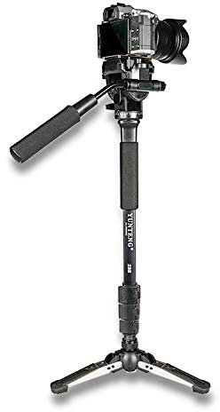 Yunteng VCT-288 - Monopiede per fotografia & video con base rotante