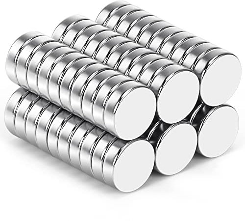 Neodym Magnete Wukong, 10mm x 3mm mini Magnete 64 Stücke rund für Whiteboard Magnettafel Magnetstreifen Kühlschrank Glas Magnetboards Tafel Pinnwand