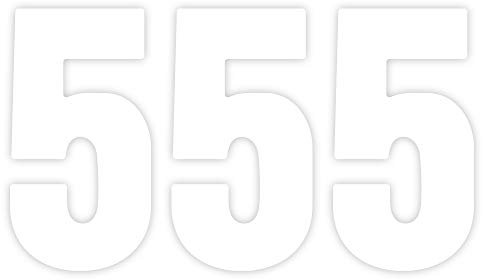 Pack of 3 White Number 5 Bin Stickers for Wheelie Bins Self Adhesive Number - 5 (17 cm) Bin Numbers for Wheelie Bins Large Waterproof Bin Stickers Packwith®