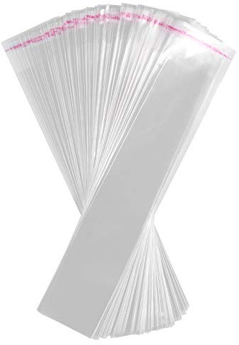 Wakauto 200pcs 27cm Selbstklebende Tüte Transparent Tüte Klebende Tüte Through-Vision Tüte Langlebige Umweltfreundliche Selbstklebende Tüte Selbstklebende Tüte Lebensmittel mit Sicherheitsverschluss