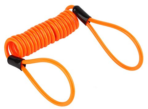 Câble de rappel, 1.2 m moto vélo sécurité frein à disque serrure antivol sécurité ressort rappel vélo ressort câble cordon serré avec alarme