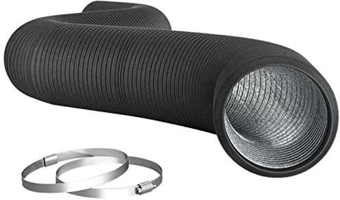 100mm5M Abluftschlauch Flexibel PVC Alurohr Lüftungsschlauch, Air Aluminium Luftkanaltrockner Entlüftungsschlauch, Flex-Schlauch Abluftrohr Für Abluftventi Für HLK Belüftung