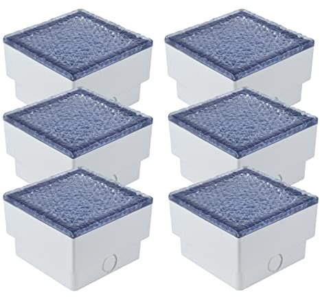 ChiliTec LED Pflasterstein Bodeneinbauleuchte Aussen 6 Stück 10x10x7cm 230V IP67 Befahrbar Wasserdicht Aussenbeleuchtung für Garten Einfahrt Terrasse Warmweiß