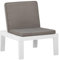 vidaXL Gartenstuhl mit Auflage Lounge Sessel Stuhl Relaxstuhl Gartensessel Gartenmöbel Balkonstuhl Terrassenstuhl Outdoor Kunststoff Weiß