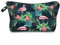 Trousse de Toilette de Voyage,Portable Multifonction Sacs Cosmétique Sac de Voyage en Coton de Polyester Imperméables Trousse Maquillage Flamingo pour Femmes Filles