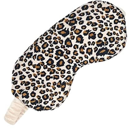 LEVEL Deep Therapy Lavender Weighted Wheat Eye Masks - Microwaveable & Freezable - Soothing Heat Masks - Pain & Stress Relief - Migraines, Anxiety & Tension - Leopard Print