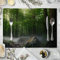 Ayoiow Tischset 2er Set Stoff, Tischset Antirutsch 32x42cm Baum und SteinPlatzdeckchen für Glastisch