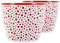 Tymar Pot de Fleurs, Pot de Plantes en Plastique, Lot de 2, Forme Ronde, VE01(ø 21cm, Rouge)
