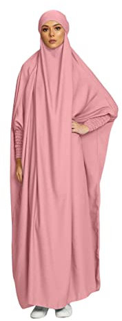 Frauen Kleid muslimisches Gebet Abaya islamische Robe Maxi afrikanischer Kaftan Türkei Islam Dubai Türkei Kleid in voller Länge mit Hijab