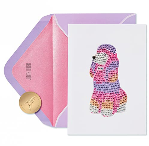 Papyrus Blank Card for Her - Designed by Judith Leiber (Gemmed Poodle)