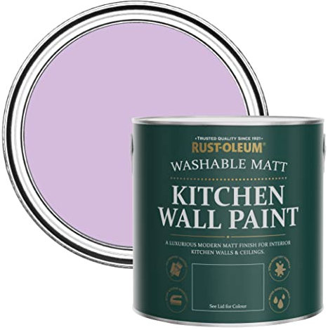 Rust-Oleum Peinture Violette Lessivable pour Murs de Cuisine, Finition Mate - Macaron 2.5L