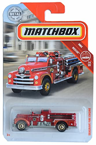 Matchbox Seagrave Fire Engine Truck - 1:64 Scale - Red - Firefighting - 3+