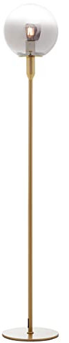 Brilliant Lampadaire Gould 1 flamme or/verre fumé, métal/verre, 1x A60, E27, 52 W