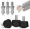 Rigych 6 Stück Tripod Gummi Füße Mit Anti-Rutsch Spike Fuß Pad 1/4-20 Gewinde, Edelstahl Kamera Stativ Spikes für Einbeinstativ Fotografie Zubehör